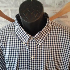 JOS A BANK Black And White Plaid, Men's XXL, 2XL Flannel